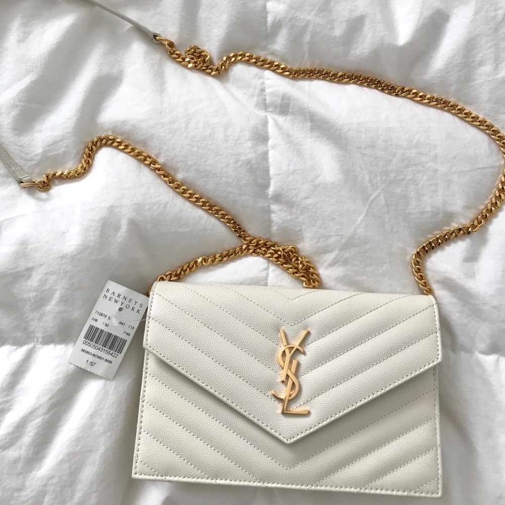 Saint Laurent Monogram Envelope Chain Wallet - Picture 2 of 4
